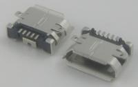 micro usb,MICRO 5P B型四脚全贴无导位有柱_电子元器件
